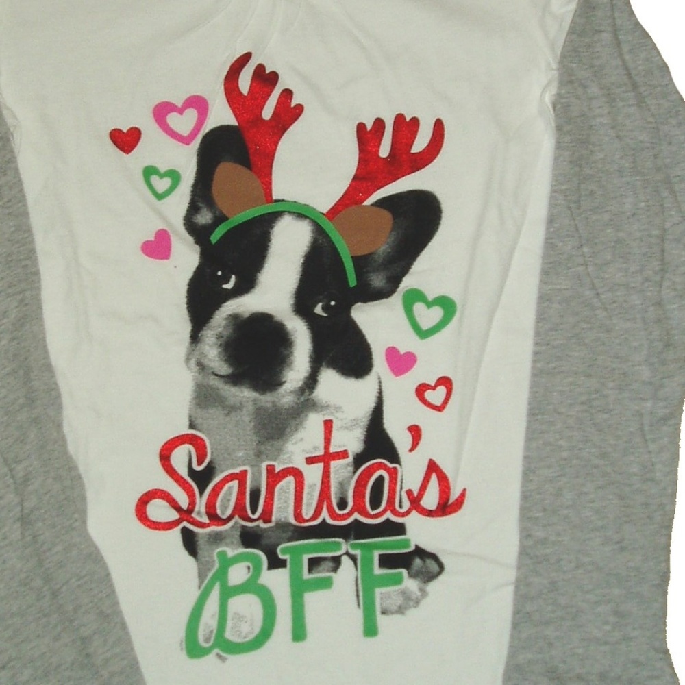 Christmas Tee Shirt Lot Girls Holiday Santa's BFF